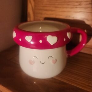 Cute Heart Mug with Pink Accents